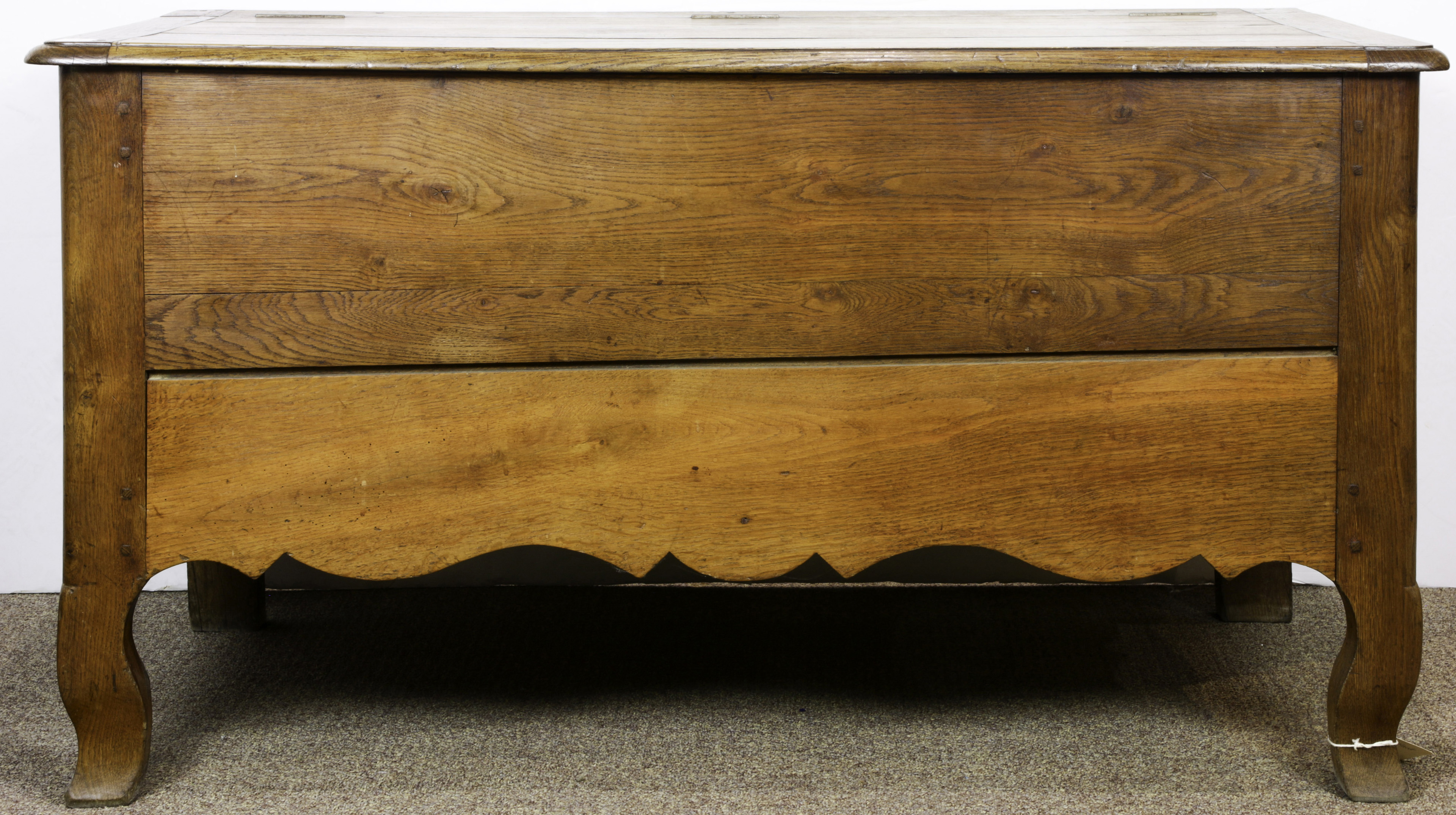 A FRENCH PROVINCIAL OAK COFFER A