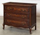 A FRENCH PROVINCIAL OAK COMMOD