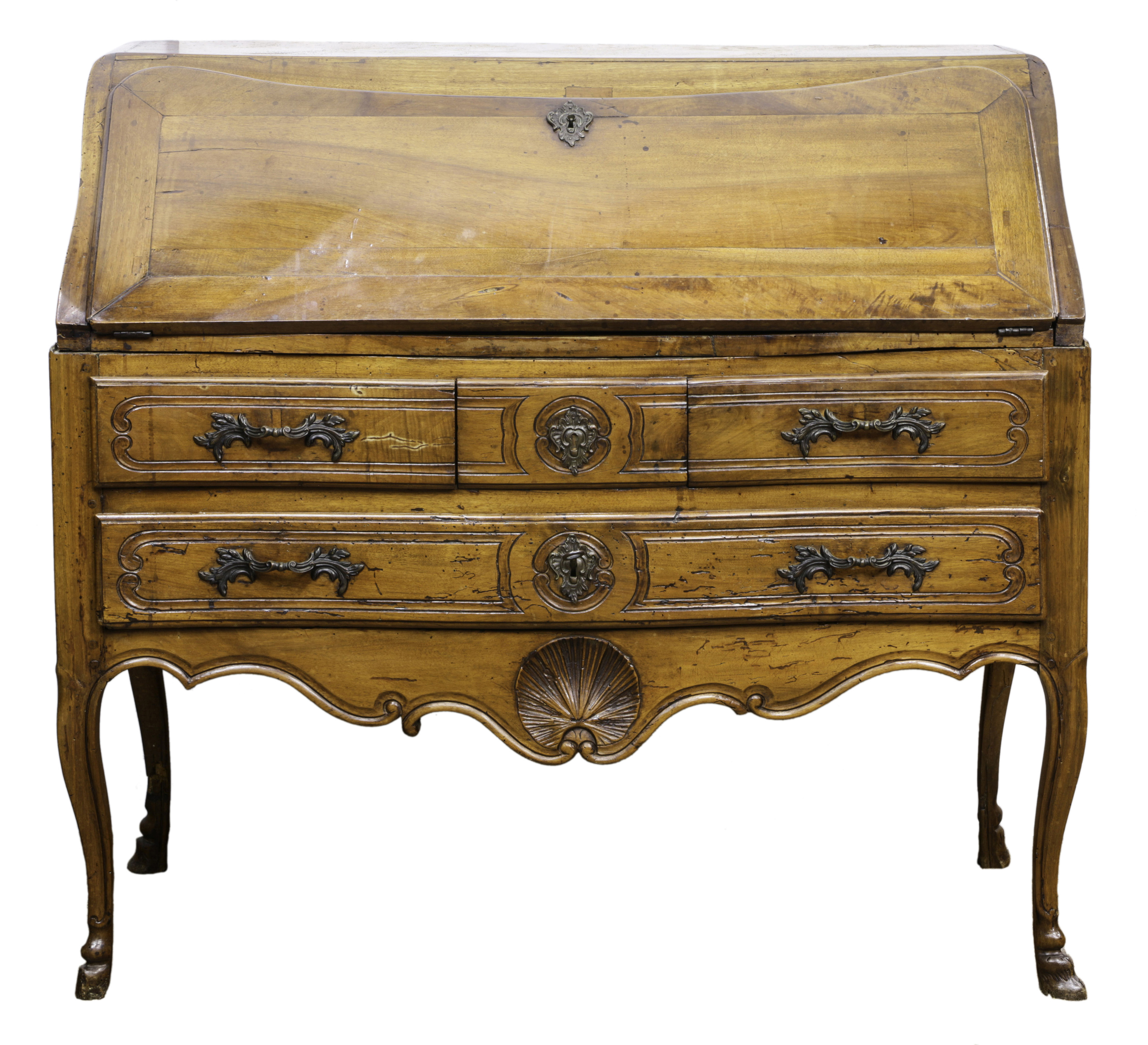 A FRENCH PROVINCIAL SLANT FRONT