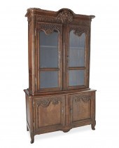 A FRENCH PROVINCIAL VITRINE CA