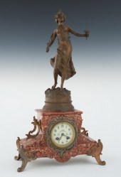 A French Rouge Marble and Gilt