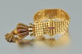 A French Ruby Diamond and Gold