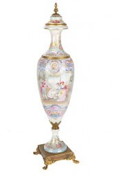 A FRENCH SEVRES STYLE ORMOLU-M