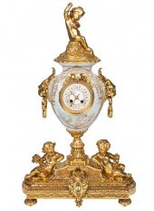 A FRENCH SEVRES STYLE ORMOLU-M