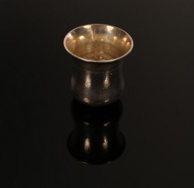A French silver beaker of waisted
