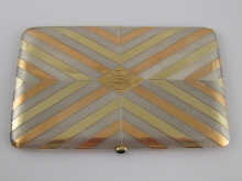 A French silver cigarette case with