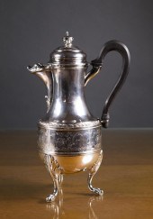 A FRENCH SILVER COFFEE POTA FR