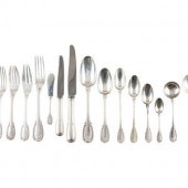 A French Silver Flatware Servi