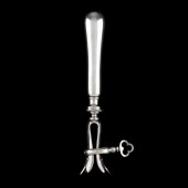A FRENCH SILVER-PLATED BONE HO