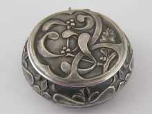 A French silver powder compact with