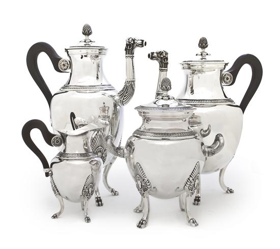 A French Silver Tea and Coffee