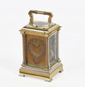 A FRENCH SILVERED AND BRASS CA