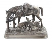 * A French Silvered Bronze Fig