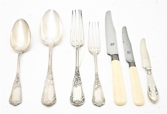A French Silverplate Flatware