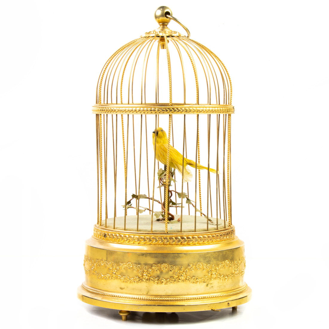A FRENCH SINGING BIRD IN CAGE