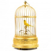 A FRENCH SINGING BIRD IN CAGE