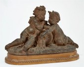A FRENCH TERRACOTTA FIGURAL GR