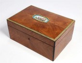 A FRENCH TULIPWOOD AND EBONY T