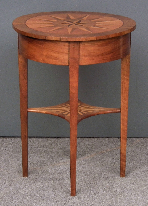 A French walnut and marquetry