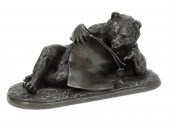 A FRENCH WHITE METAL MODEL OF