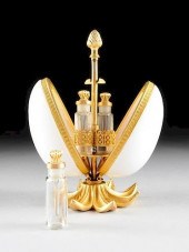 A FRENCH WHITE OPALINE GLASS E