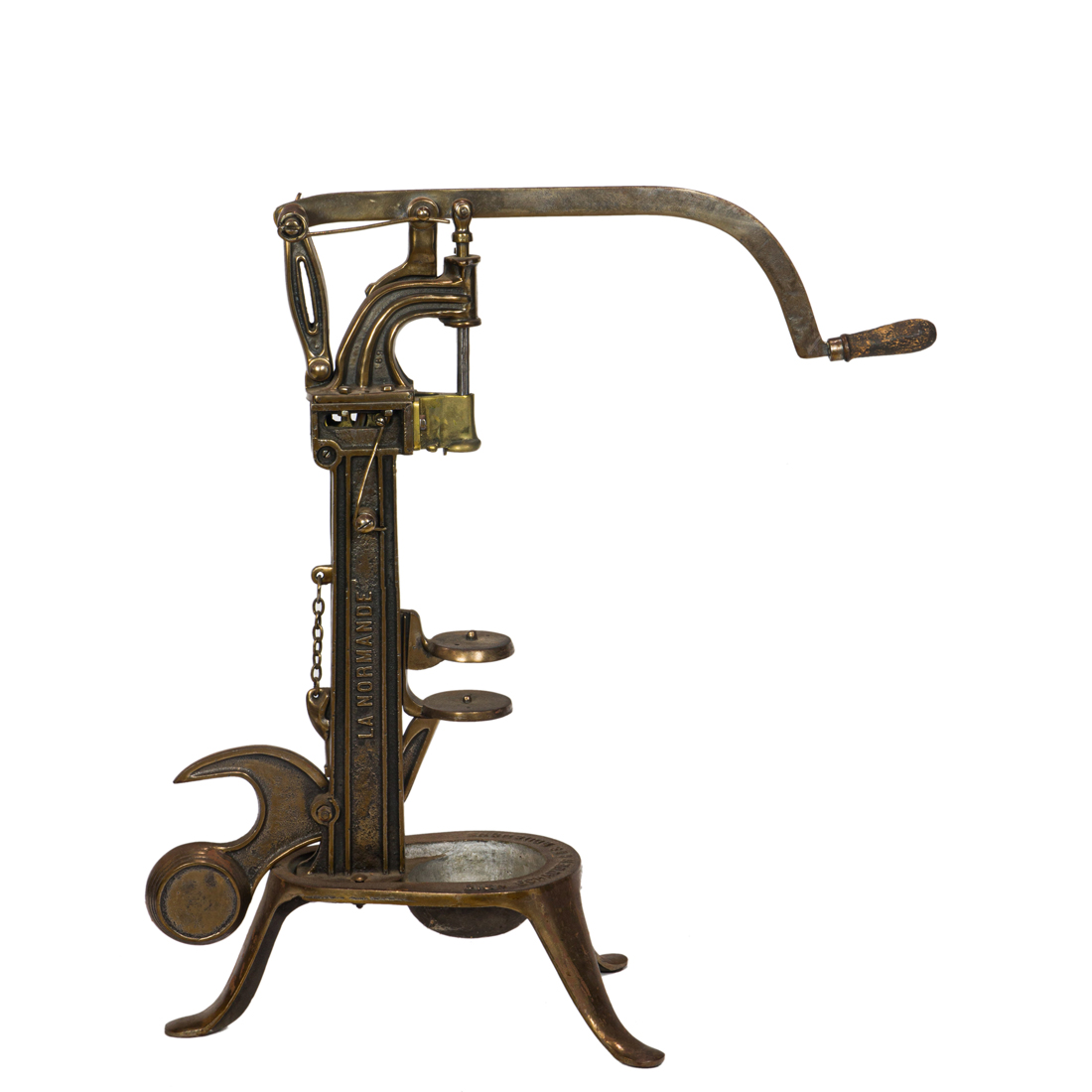 A FRENCH WINE BOTTLE CORKER A