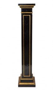 A FRENCH WOODEN EBONIZED BLACK