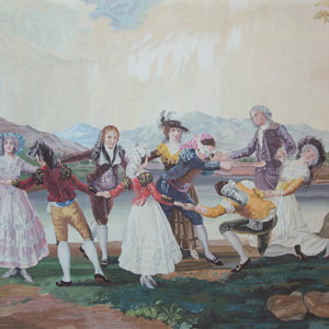 A French Wool Tapestry Blind