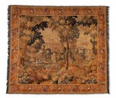 A FRENCH WOVEN WOOL TAPESTRYA