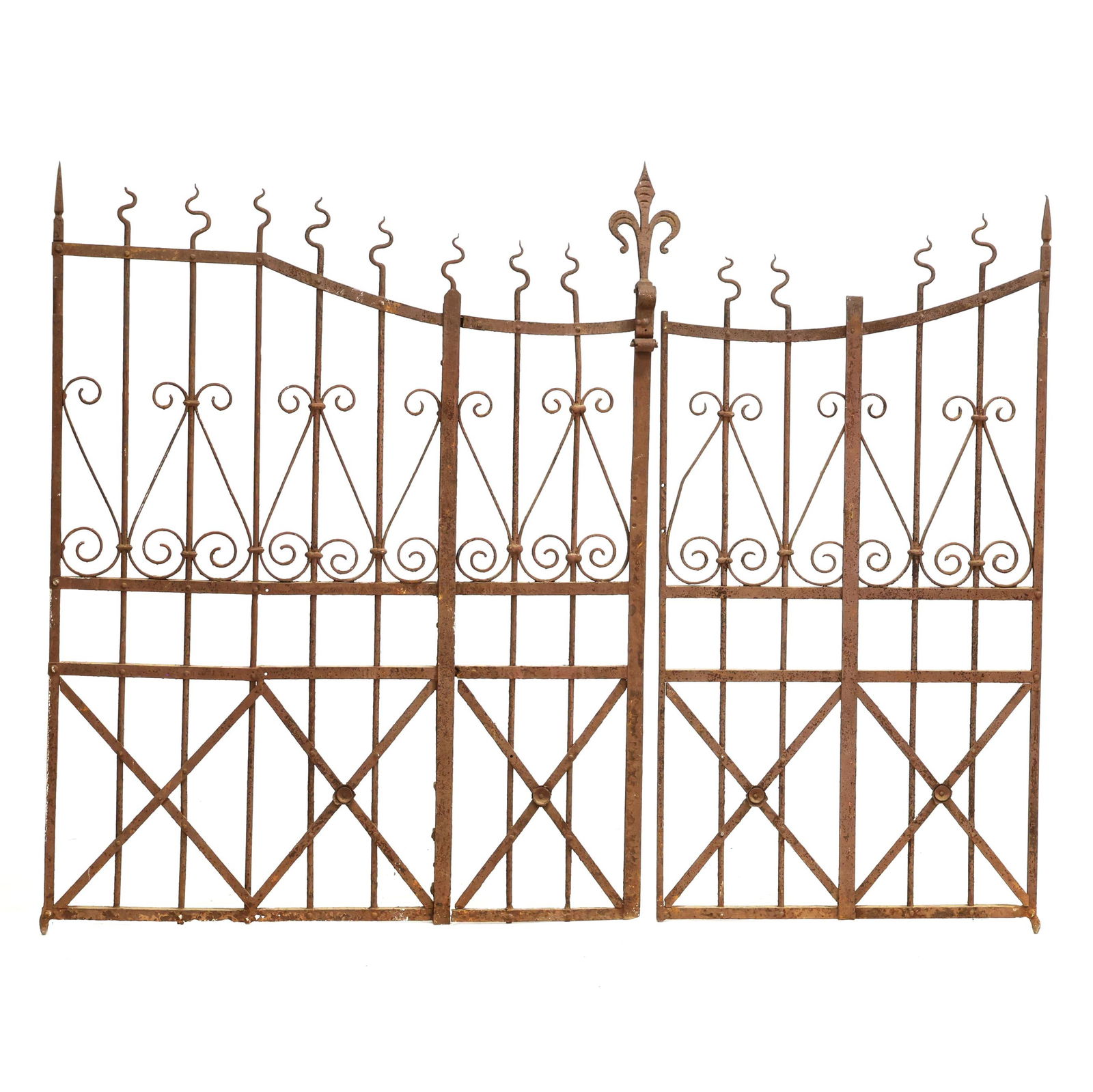 A FRENCH WROUGHT IRON GARDEN