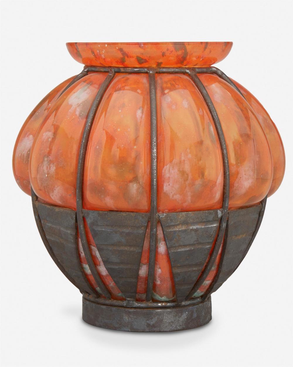 A FRENCH WROUGHT IRON MOUNTED ART