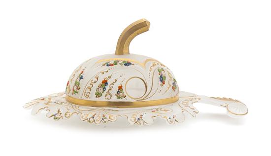 A Frosted Glass Lidded Dish
