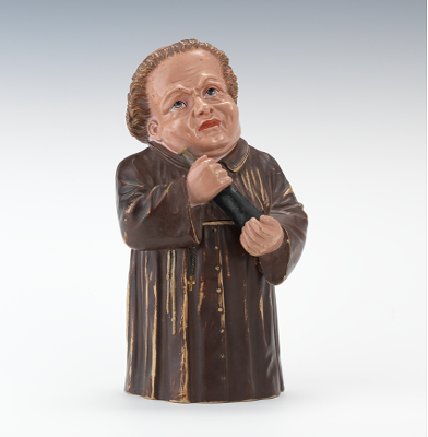 A Full Figural Monk Tobacco Jar