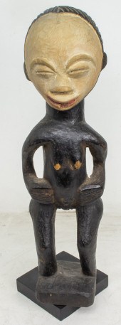 A GABON FANG CARVED WOOD FIGUR