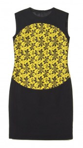 A Galanos Black and Yellow Cre