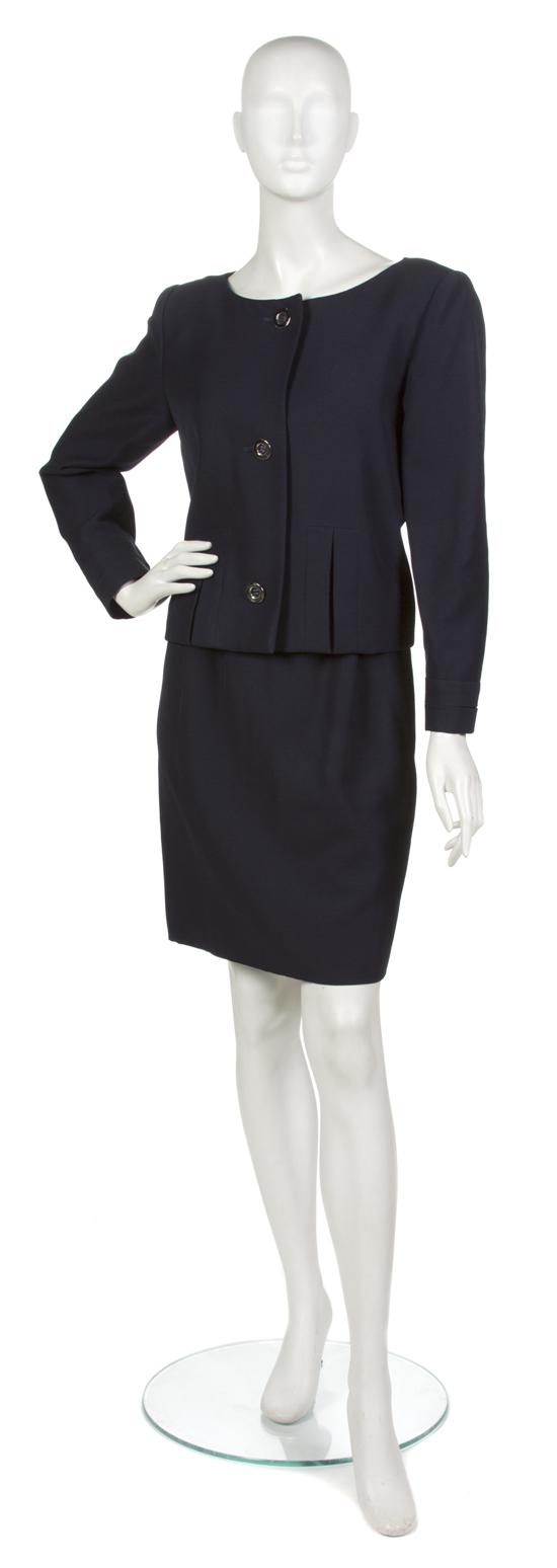 A Galanos Navy Skirt Suit double