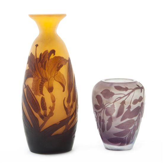 * A Galle Cameo Glass Vase of