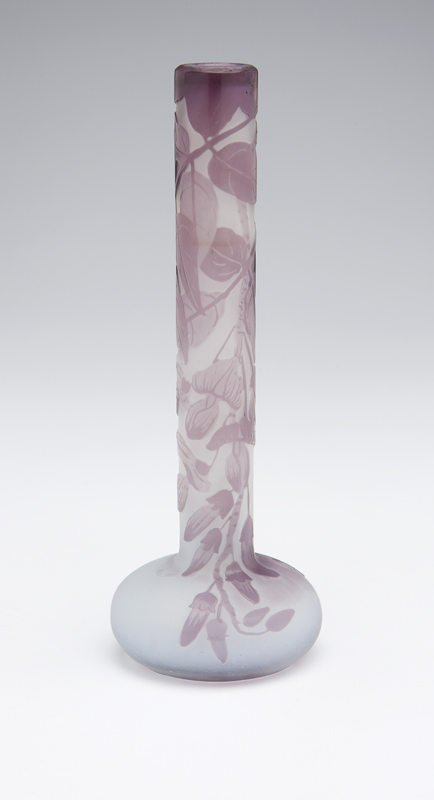 A Galle cameo glass cabinet vase