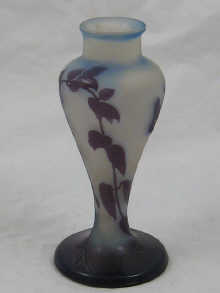 A Galle cameo glass vase the Art