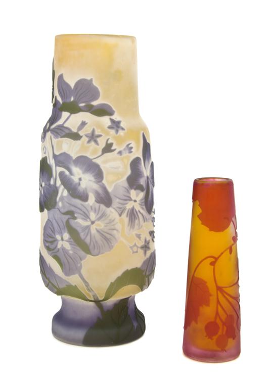 *A Galle Cameo Glass Vase of