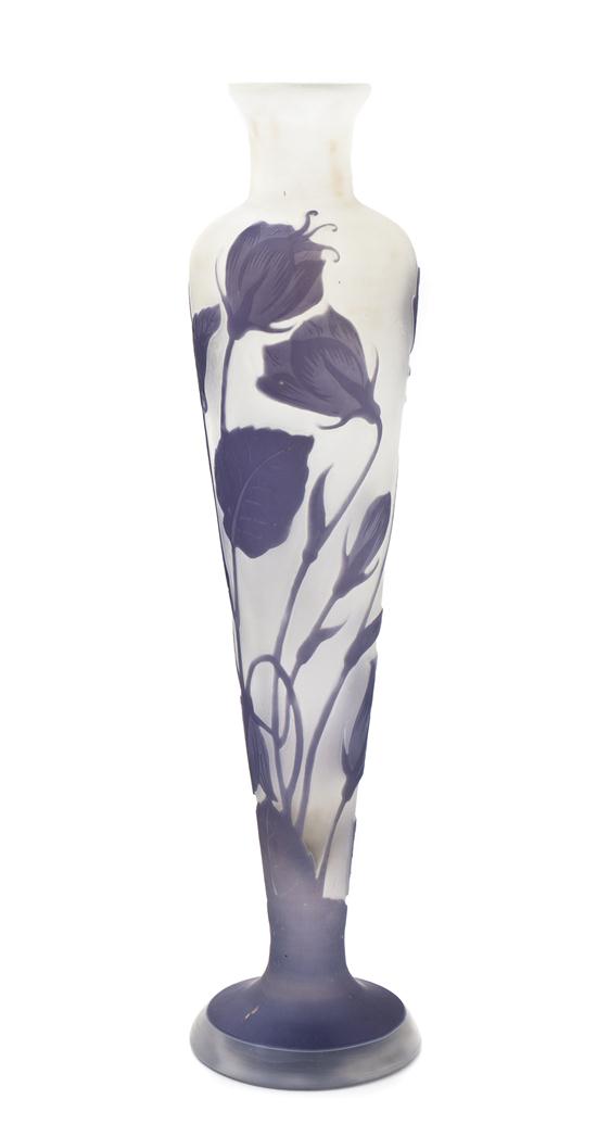 A Galle Cameo Glass Vase of