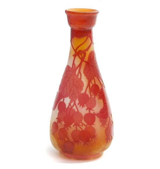 *A Galle Cameo Glass Vase of