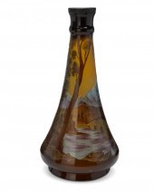 A GALLE-STYLE CAMEO GLASS LUMI