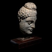 A Gandharan Grey Schist Buddha