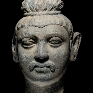 A Gandhran Sandstone Head of Buddha