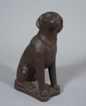 A Garden Statue of a Labrador