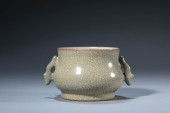 A GE TYPE FISH AND DRAGON EAR-