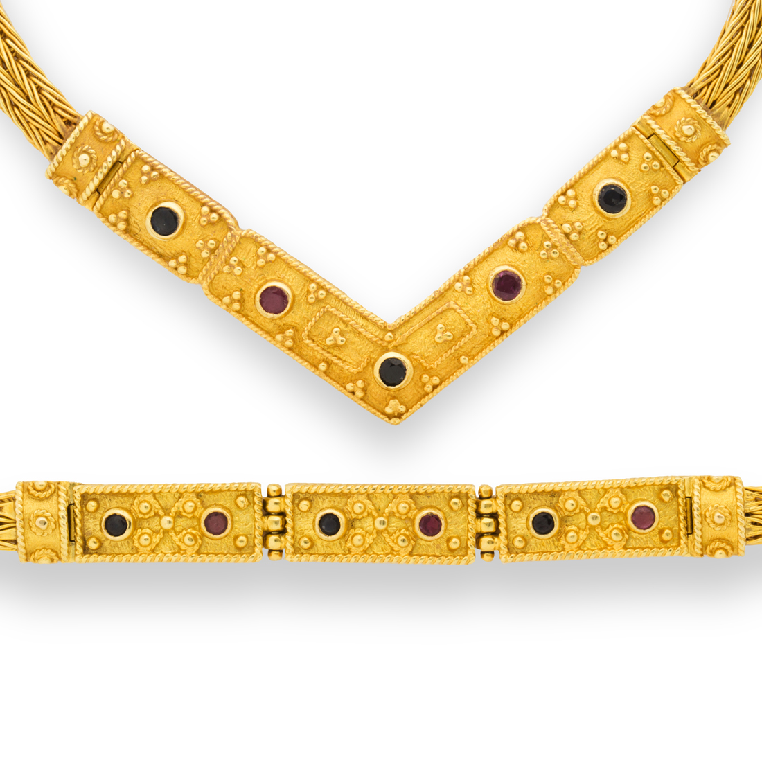 A GEMSTONE AND EIGHTEEN KARAT