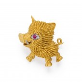A GEMSTONE AND EIGHTEEN KARAT