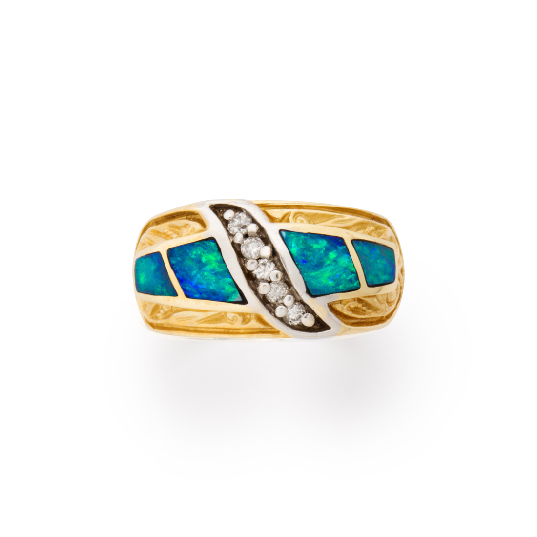 A GEMSTONE AND FOURTEEN KARAT
